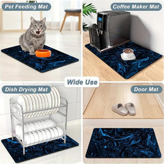 1pc Dish Drying Placemat Absorbent Drain Mat Coffee Mat Hide Stain Drying Pad