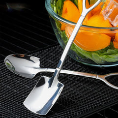 4pcs Dessert Couple Spoon Shovel Spoon Stainless Steel Household Watermelon Shov