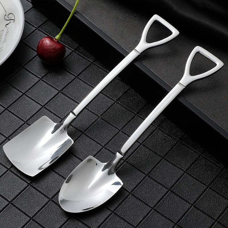 4pcs Dessert Couple Spoon Shovel Spoon Stainless Steel Household Watermelon Shov