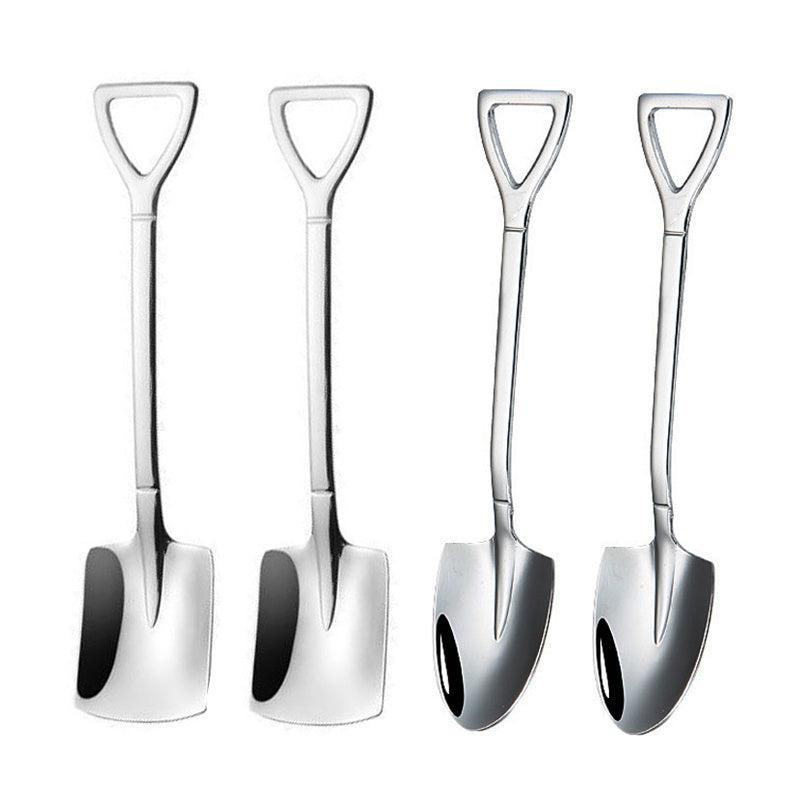 4pcs Dessert Couple Spoon Shovel Spoon Stainless Steel Household Watermelon Shov