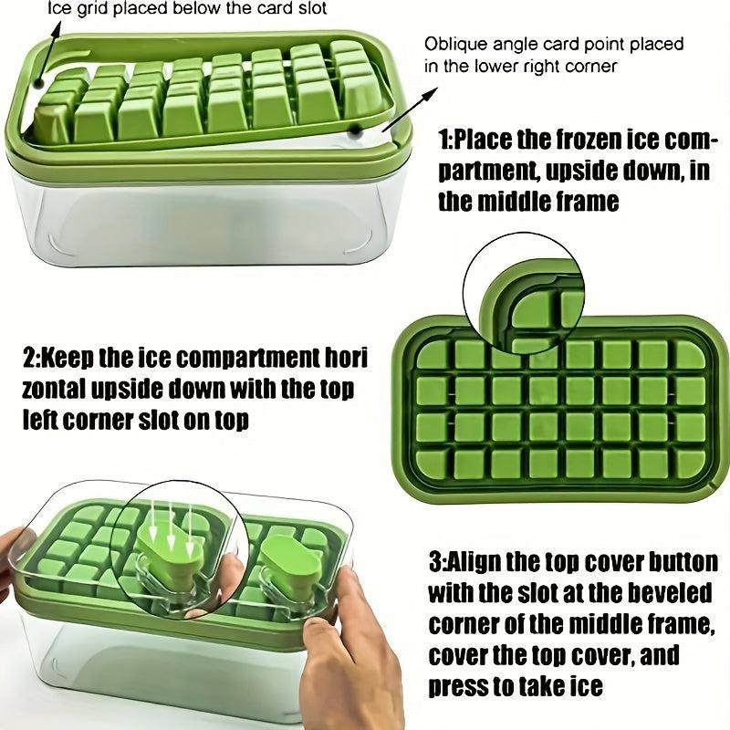 Ice Cube Mold Freezer Ice Tray With Ice Scoop And Ice Box
