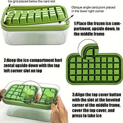 Ice Cube Mold Freezer Ice Tray With Ice Scoop And Ice Box