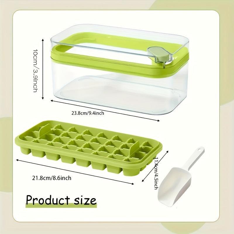 Ice Cube Mold Freezer Ice Tray With Ice Scoop And Ice Box