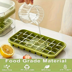 Ice Cube Mold Freezer Ice Tray With Ice Scoop And Ice Box