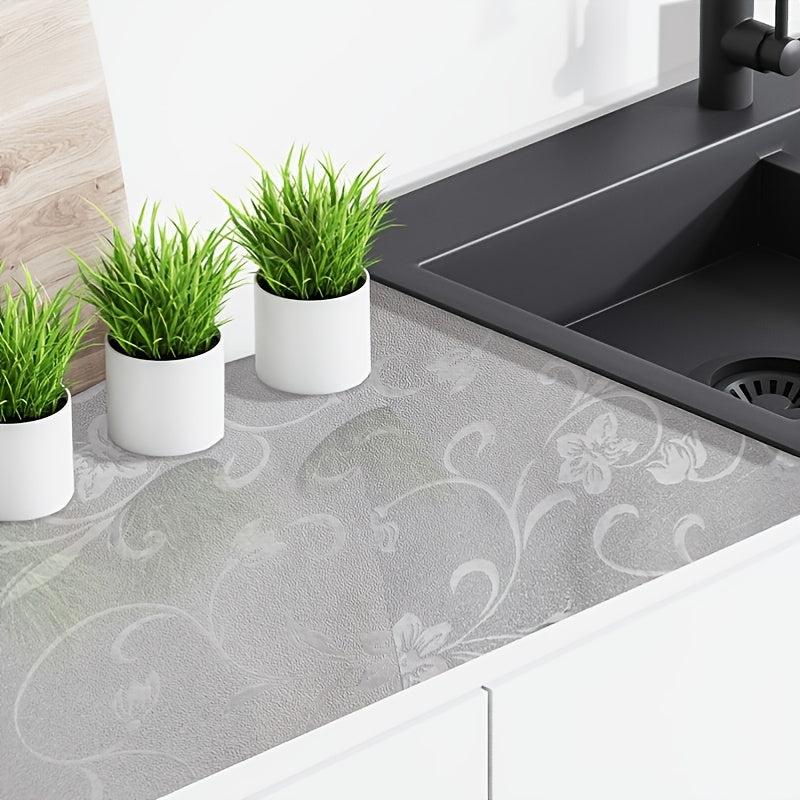 Waterproof Aluminum Foil Self Adhesive Shelf Liner Kitchen Wall Stickers