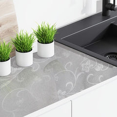Waterproof Aluminum Foil Self Adhesive Shelf Liner Kitchen Wall Stickers
