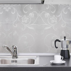 Waterproof Aluminum Foil Self Adhesive Shelf Liner Kitchen Wall Stickers