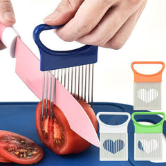 Onion Slicer Stainless Steel Plastic Handle Lemon Slicer