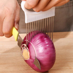Onion Slicer Stainless Steel Plastic Handle Lemon Slicer