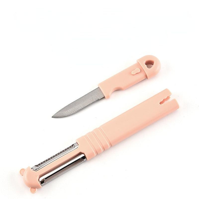 1pc Stainless Steel 3-in-1 Peeler Vegetable Shaper