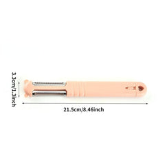 1pc Stainless Steel 3-in-1 Peeler Vegetable Shaper