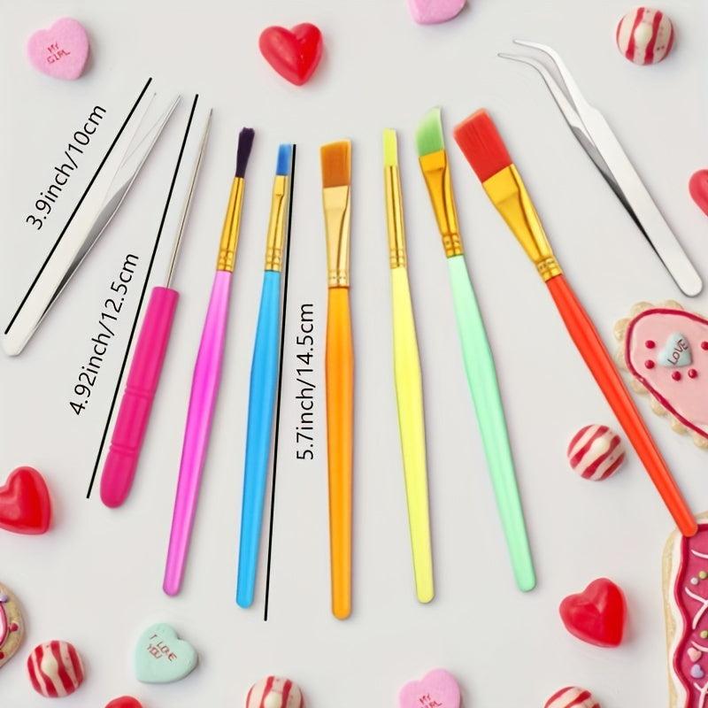 14pcs Cake Decorating Tool Cookie Decoration Brushes Scriber Decorating Needle