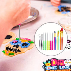 14pcs Cake Decorating Tool Cookie Decoration Brushes Scriber Decorating Needle
