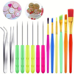 14pcs Cake Decorating Tool Cookie Decoration Brushes Scriber Decorating Needle