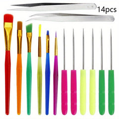 14pcs Cake Decorating Tool Cookie Decoration Brushes Scriber Decorating Needle
