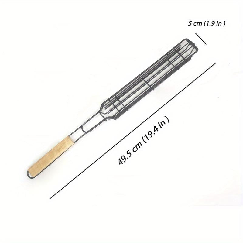 Stainless Steel Kebab Grilling Basket Portable