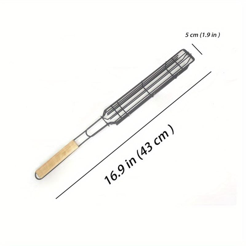 Stainless Steel Kebab Grilling Basket Portable