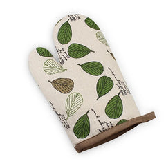 Cartoon Leaf Insulation Gloves for Oven and Kitchen Use