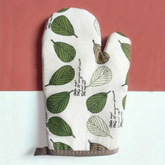 Cartoon Leaf Insulation Gloves for Oven and Kitchen Use