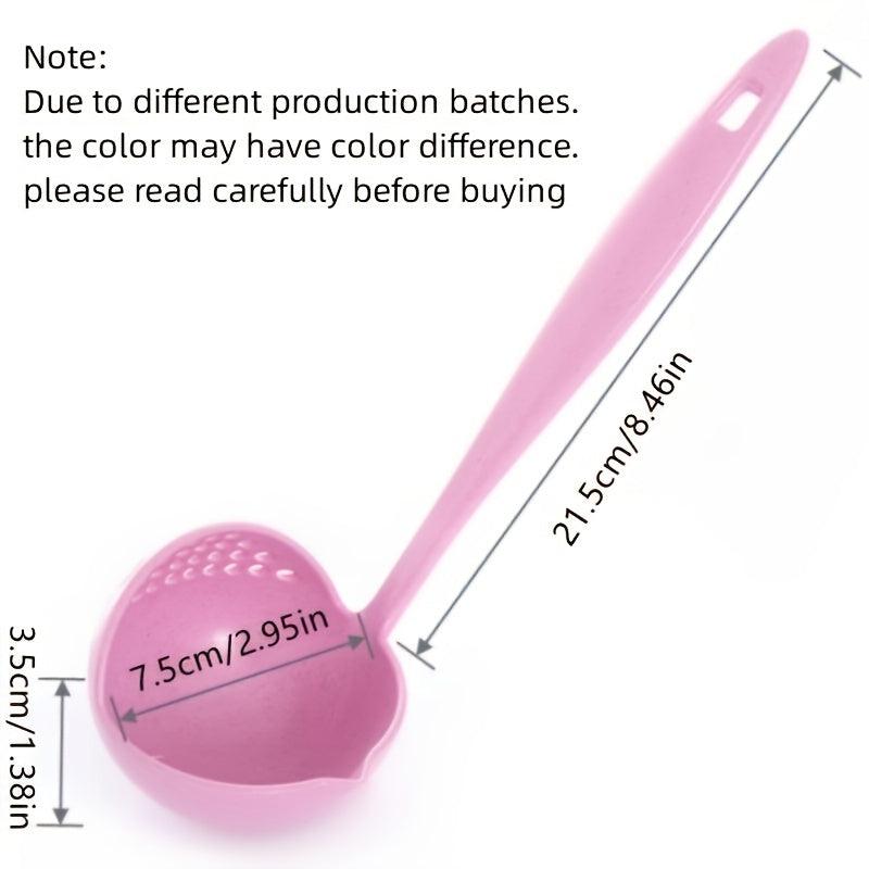 2in1 Soup Spoon Plastic Spoon Long Handle Colander Kitchen Tools