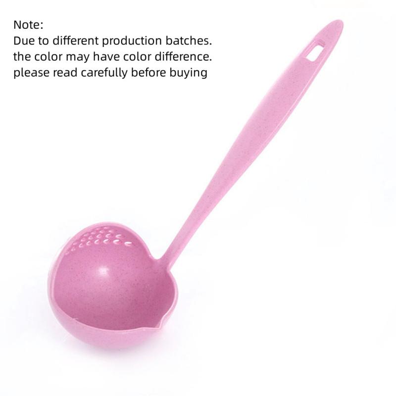 2in1 Soup Spoon Plastic Spoon Long Handle Colander Kitchen Tools