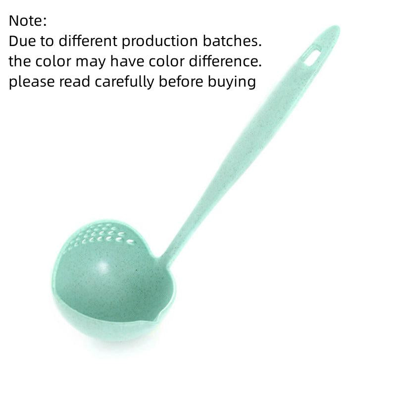 2in1 Soup Spoon Plastic Spoon Long Handle Colander Kitchen Tools