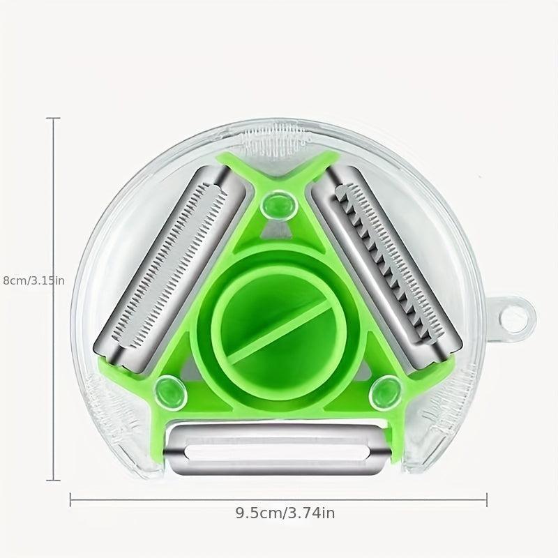 3-in-1 Stainless Steel Veggie Peeler for Slicing, Shredding, Scraping