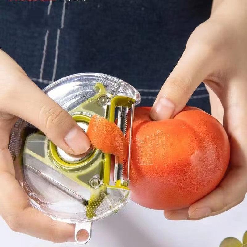 3-in-1 Stainless Steel Veggie Peeler for Slicing, Shredding, Scraping