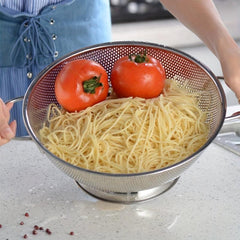 304 Stainless Steel Drainage Basket Double Ear Fruit Vegetable Washing Basket