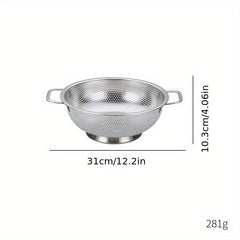 304 Stainless Steel Drainage Basket Double Ear Fruit Vegetable Washing Basket