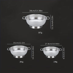 304 Stainless Steel Drainage Basket Double Ear Fruit Vegetable Washing Basket