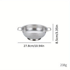 304 Stainless Steel Drainage Basket Double Ear Fruit Vegetable Washing Basket