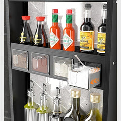 3 Tier Wall Mounted Spice Rack Organizer Seasoning Storage Containers