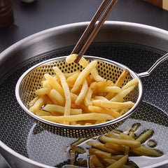 Stainless Steel Large Hole Colander for Noodles Dumpling
