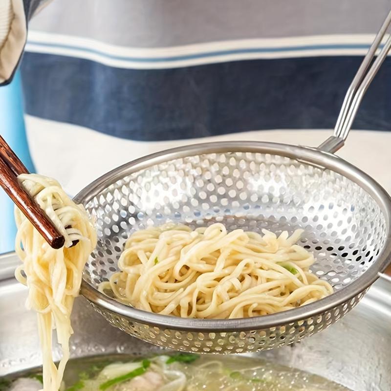 Stainless Steel Large Hole Colander for Noodles Dumpling