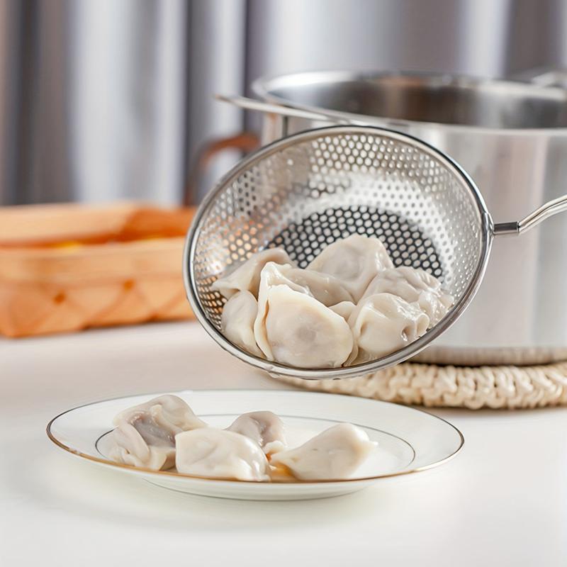 Stainless Steel Large Hole Colander for Noodles Dumpling