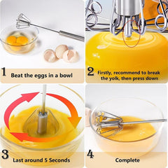 Stainless Steel Egg Beater, Whisk for Blending and Beating