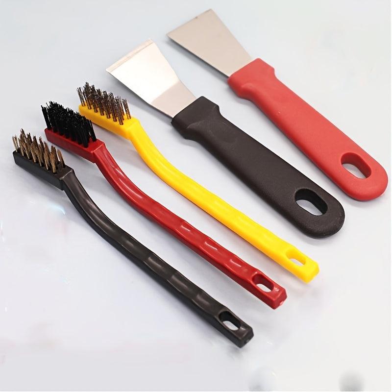 5pcs Kitchen Cleaning Brush Set - Range Hood Spatula Pot Brush Dishwashing Brush