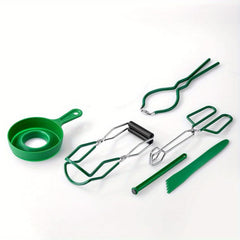 7pcs Wide Mouth Canning Kit, Funnel, Lifter, Wrench, Lid Lifter, Tongs