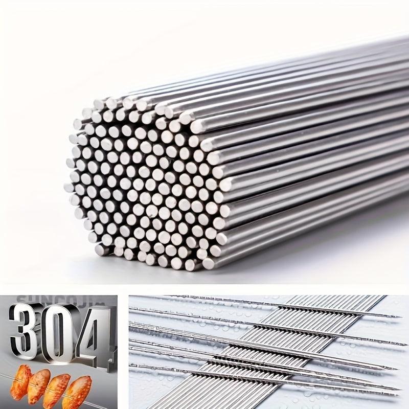 50pcs Stainless Steel BBQ Skewers Set with Storage Tube