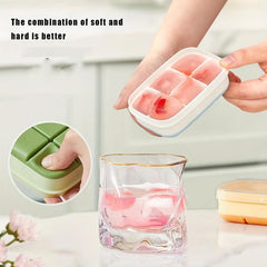 Silicone Ice Cube Tray With Lid - Easy Release Ice Maker
