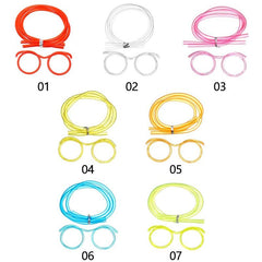 Funny PVC Straw Glasses Flexible Drinking Straws Bar Supplies