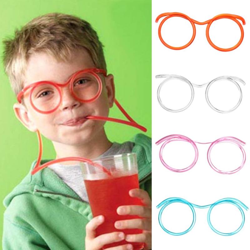 Funny PVC Straw Glasses Flexible Drinking Straws Bar Supplies
