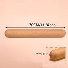 Natural Beech Wood Rolling Pin for Dumpling Skin