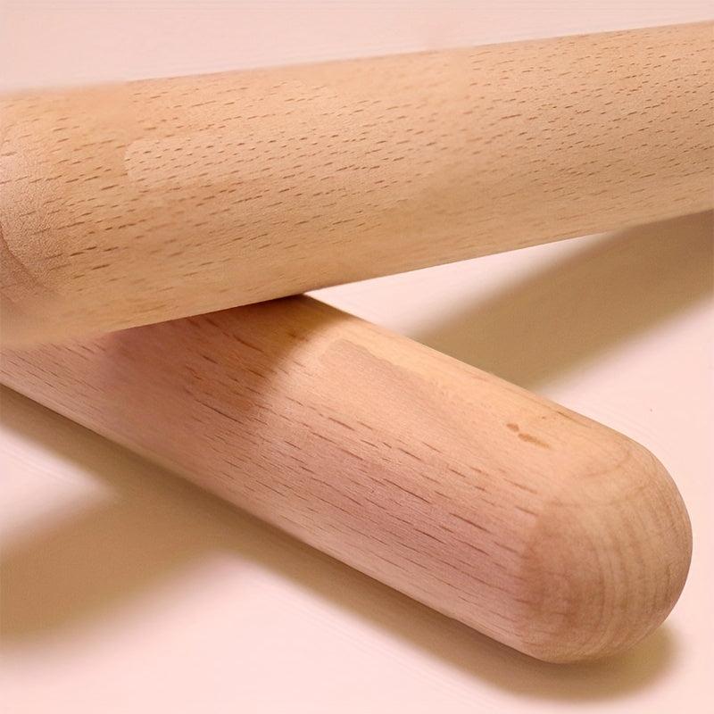 Natural Beech Wood Rolling Pin for Dumpling Skin