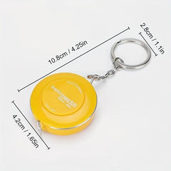 1pc 60in Measuring Tape Keychain Dual Sided Ruler Body Fabric Clothes Sewing