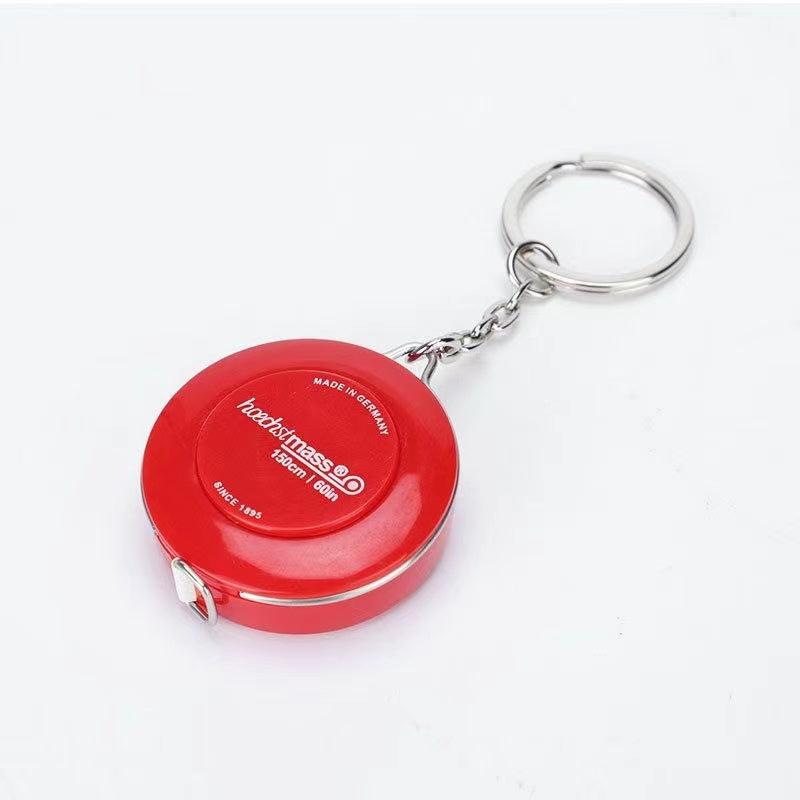 1pc 60in Measuring Tape Keychain Dual Sided Ruler Body Fabric Clothes Sewing