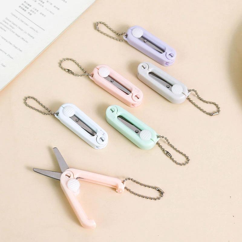 2pcs Retractable Portable Folding Scissors Safety Scissors