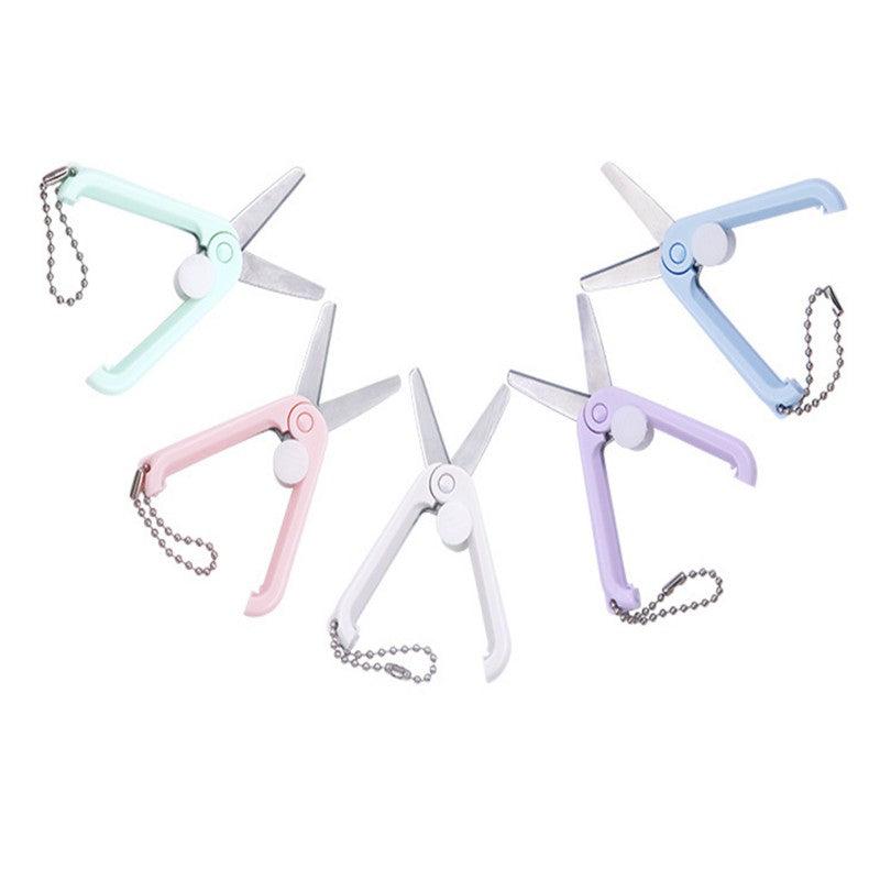 2pcs Retractable Portable Folding Scissors Safety Scissors