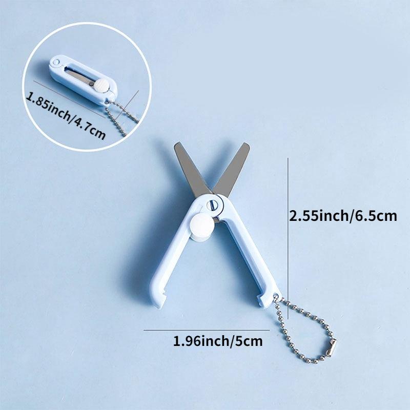 2pcs Retractable Portable Folding Scissors Safety Scissors